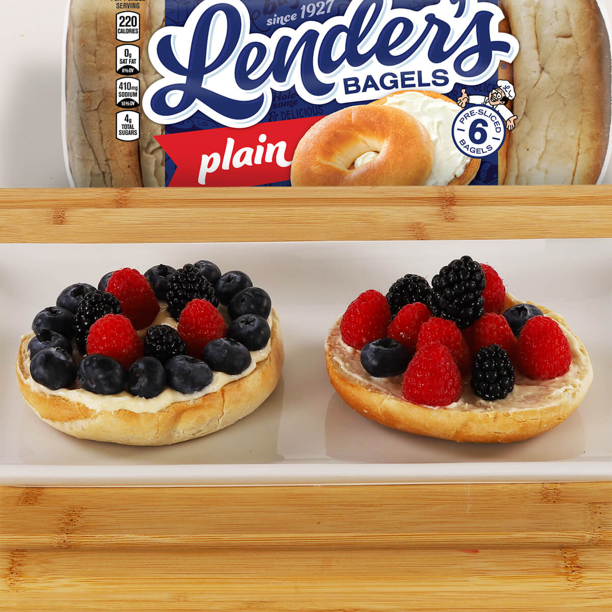 Red White & Blueberry Tart Lender's Bagels
